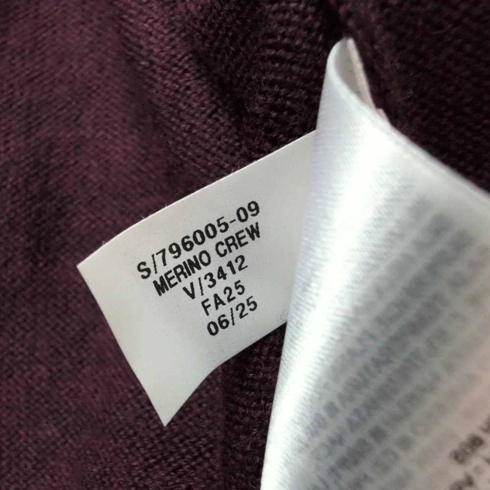 Banana Republic Merino Crew Sweater Mens L Burgundy New Extra Fine Wool